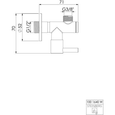 Steinberg Modell 100 Eckventil - G1/2, 3/8-Zoll für Schlauch, Weiß Steinberg Modell 100 Eckventil - G1/2, 3/8-Zoll für Schlauch, Weiß