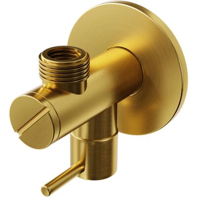 Válvula de Ángulo Steinberg - Oro cepillado, G1/2, Conexión de manguera de 3/8 - Montaje en pared Válvula de Ángulo Steinberg - Oro cepillado, G1/2, Conexión de manguera de 3/8 - Montaje en pared