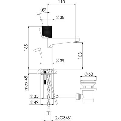 Steinberg Modelo 171 - Mezclador de lavabo monomando - Descarga automática Steinberg Modelo 171 - Mezclador de lavabo monomando - Descarga automática