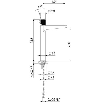 Mezclador de lavabo Steinberg Modelo 171 Bronce - Caño fijo, Cartuchos cerámicos, Sin descarga automática Mezclador de lavabo Steinberg Modelo 171 Bronce - Caño fijo, Cartuchos cerámicos, Sin descarga automática