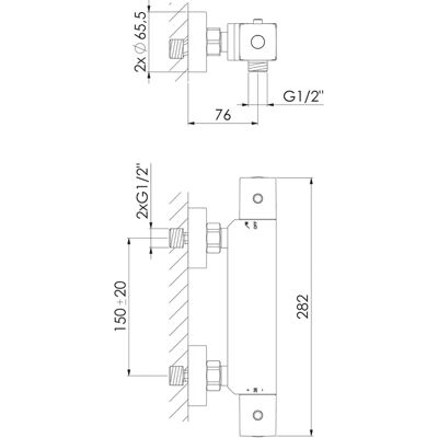 Steinberg Serie 342 Thermostat - Aufputz für Duschen Steinberg Serie 342 Thermostat - Aufputz für Duschen
