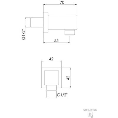Steinberg Marca Modelo 34216 - Codo de ducha Steinberg Marca Modelo 34216 - Codo de ducha
