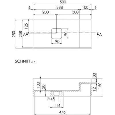 Steinberg Serie 440 Aufsatzwaschtisch - Waschbecken Steinberg Serie 440 Aufsatzwaschtisch - Waschbecken