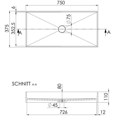 Steinberg Serie 440 Aufsatzwaschtisch eckig - Waschbecken Steinberg Serie 440 Aufsatzwaschtisch eckig - Waschbecken