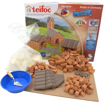 Teifoc Dorf Set mit echten Ziegeln - Bauset für Kinder Teifoc Dorf Set mit echten Ziegeln - Bauset für Kinder