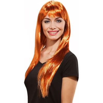 Buttinette Kupfer Langhaarperücke mit Pony - Perücke Buttinette Kupfer Langhaarperücke mit Pony - Perücke