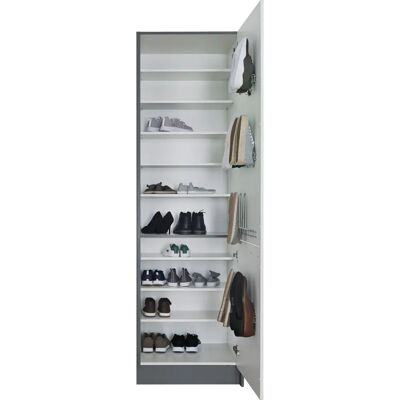 EXPRESS KÜCHEN ARTA - Schuhschrank, rechts, 60x58x207cm, grau EXPRESS KÜCHEN ARTA - Schuhschrank, rechts, 60x58x207cm, grau