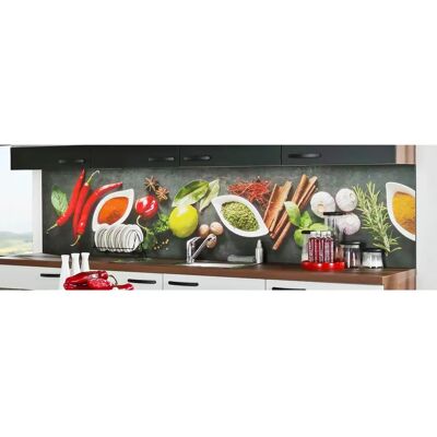 EXPRESS KÜCHEN Küchenrückwand Gewürze - Bunt, 240cm x 55,9cm EXPRESS KÜCHEN Küchenrückwand Gewürze - Bunt, 240cm x 55,9cm