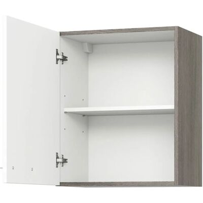 Kochstation KS-Trea O60-60 - Hängeschrank - weiß (weiß, eichefarben grau) - Soft-Close Türen Kochstation KS-Trea O60-60 - Hängeschrank - weiß (weiß, eichefarben grau) - Soft-Close Türen