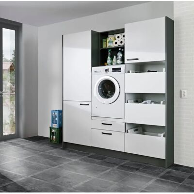 Express Küchen Arta Küchenschrank-Set - 180cm, Grau/Weiß Express Küchen Arta Küchenschrank-Set - 180cm, Grau/Weiß