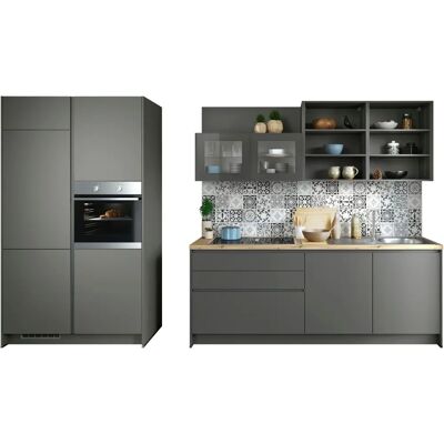 Nobilia Küche KS-Tokio - Modern, Anthrazit, 340cm - Küche Nobilia Küche KS-Tokio - Modern, Anthrazit, 340cm - Küche