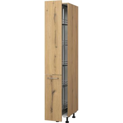 Kochstation Eiche Astig Apothekerschrank - 30cm x 195cm - Soft-Close Kochstation Eiche Astig Apothekerschrank - 30cm x 195cm - Soft-Close