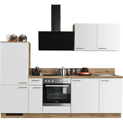 Kochstation KS-Scafa - Weiß, 260x60cm, vormontiertes Küchen-Set Kochstation KS-Scafa - Weiß, 260x60cm, vormontiertes Küchen-Set