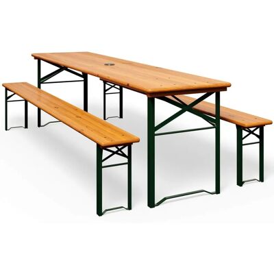 Set da Giardino Casaria con 2 Banchi e Tavolo - 170cm Set da Giardino Casaria con 2 Banchi e Tavolo - 170cm