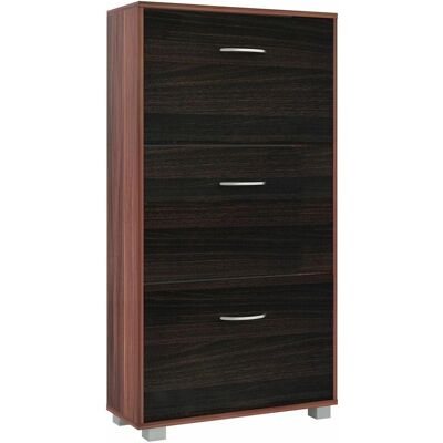 Deuba Wenge Schuhschrank - Moderner 3-Fächer Organizer - Für Größe 45 Deuba Wenge Schuhschrank - Moderner 3-Fächer Organizer - Für Größe 45