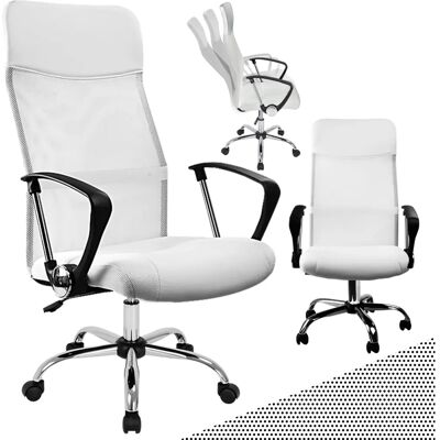 Casaria Office Chair White - Ergonomic Adjustable Swivel Casaria Office Chair White - Ergonomic Adjustable Swivel