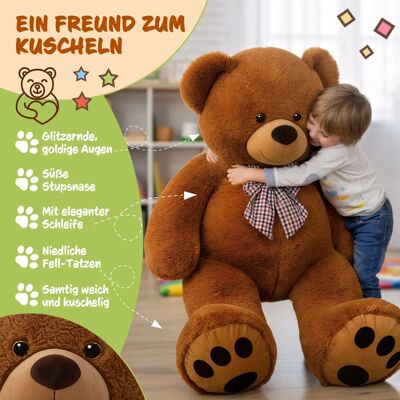 Monzana Modello Orso in Peluche - 100Cm Marrone Giocattolo Monzana Modello Orso in Peluche - 100Cm Marrone Giocattolo