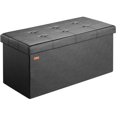 Casaria Aufbewahrungsbank mit Deckel - Schwarz - 100L Vielseitiger Sitz Casaria Aufbewahrungsbank mit Deckel - Schwarz - 100L Vielseitiger Sitz
