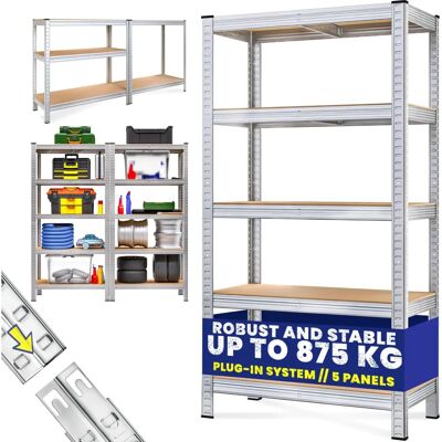 monzana Heavy-duty Metal Shelving - 5 Shelves - 180x90x40cm - Shelving Unit monzana Heavy-duty Metal Shelving - 5 Shelves - 180x90x40cm - Shelving Unit