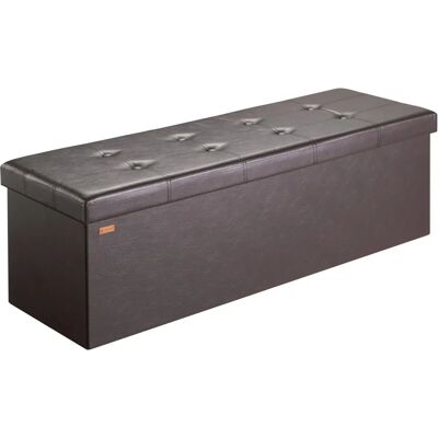 Casaria Storage Bench - 131L, Foldable, Brown Casaria Storage Bench - 131L, Foldable, Brown