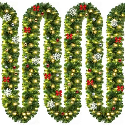 Ghirlanda di Natale Casaria con 80 LED - Decorazioni Interno/Esterno Ghirlanda di Natale Casaria con 80 LED - Decorazioni Interno/Esterno