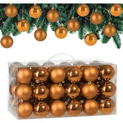 Casaria Kupfer Weihnachtskugeln - 54 Stück - Weihnachtsdeko Casaria Kupfer Weihnachtskugeln - 54 Stück - Weihnachtsdeko