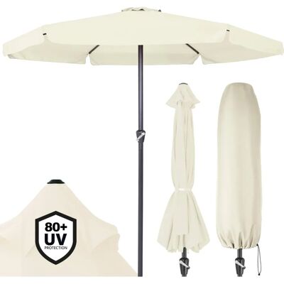 Ombrellone da Giardino XXL 330cm Facile da Usare Beige Ombrellone da Giardino XXL 330cm Facile da Usare Beige