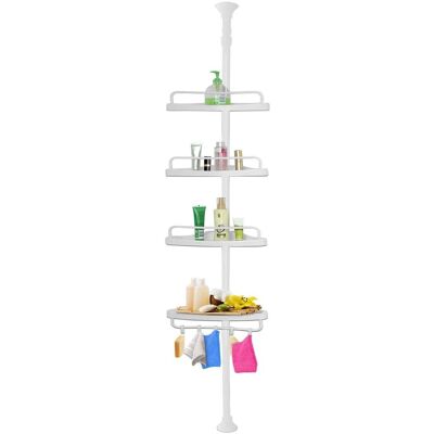 Deuba Bathroom Adjustable Telescopic Shelf - White Deuba Bathroom Adjustable Telescopic Shelf - White
