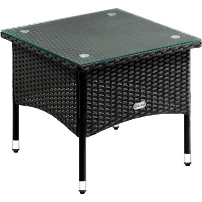 Casaria Kompakte Wetterfeste Beistelltisch - 50x50x45cm Casaria Kompakte Wetterfeste Beistelltisch - 50x50x45cm