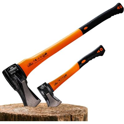 Gardebruk - 2x Äxte 88,5cm & 42,5cm - Holzspalten, Handwerkzeuge Gardebruk - 2x Äxte 88,5cm & 42,5cm - Holzspalten, Handwerkzeuge