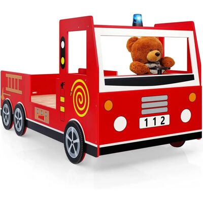 Casaria Kids Bed Fire Truck Design - 200x90cm MDF Casaria Kids Bed Fire Truck Design - 200x90cm MDF