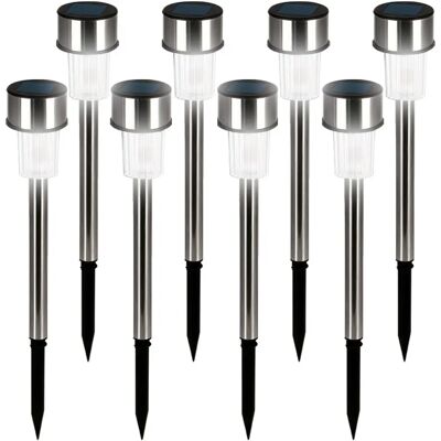 Monzana Deuba 8 Solar Garden Lights - White - Garden Type Monzana Deuba 8 Solar Garden Lights - White - Garden Type
