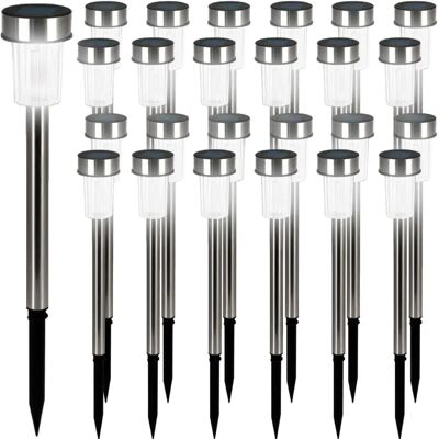 Luci solari da giardino Monzana 37cm - LED acciaio inox esterno Luci solari da giardino Monzana 37cm - LED acciaio inox esterno