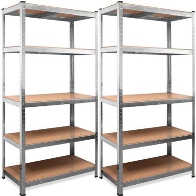 Monzana Stahlregale - 180x90x40cm - 5 MDF Böden - Höhenverstellbar - 875kg Monzana Stahlregale - 180x90x40cm - 5 MDF Böden - Höhenverstellbar - 875kg