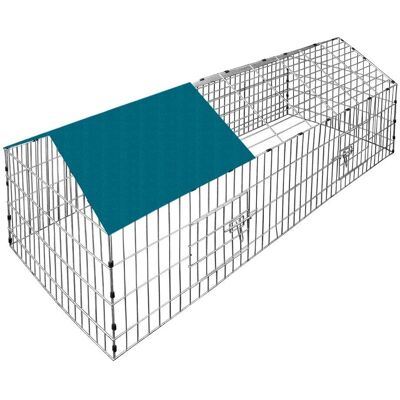 CADOCA Deuba Kaninchengehege - 180x75x75cm Verzinkter Stahl, Sonnenschutz CADOCA Deuba Kaninchengehege - 180x75x75cm Verzinkter Stahl, Sonnenschutz