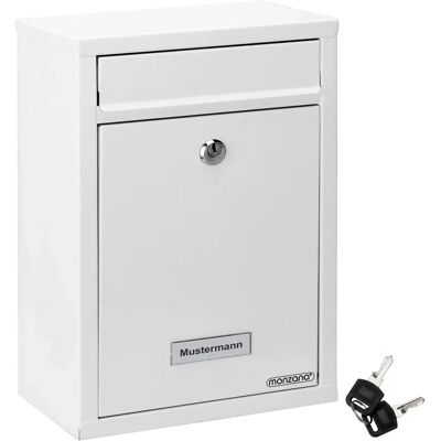 Cassetta Postale da Parete Monzana - Resistente alle Intemperie - Bianco Cassetta Postale da Parete Monzana - Resistente alle Intemperie - Bianco