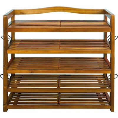 Casaria Deuba Shoe Rack - 2 Shelves - Brown - Shoe & Bench Organizer Casaria Deuba Shoe Rack - 2 Shelves - Brown - Shoe & Bench Organizer
