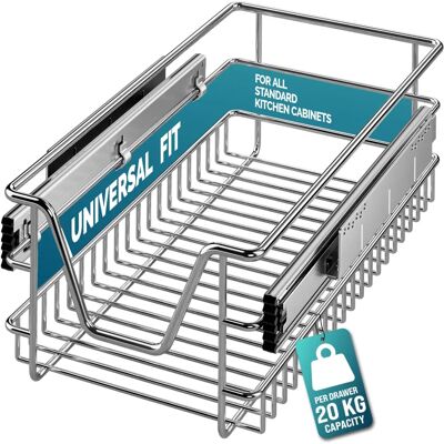 Casaria - Ausziehbarer Schublade für Küchenmöbel - 30cm/40cm/50cm/60cm Casaria - Ausziehbarer Schublade für Küchenmöbel - 30cm/40cm/50cm/60cm