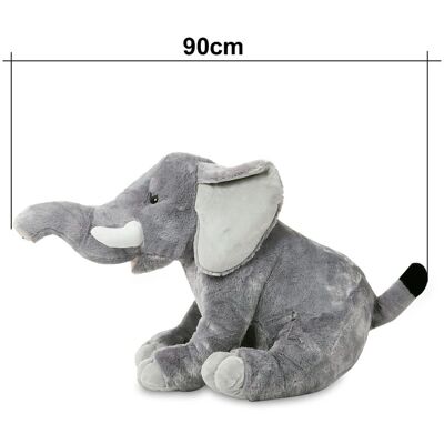 Elefante di Peluche XL Deuba - Giocattolo morbido in peluche per bambini Elefante di Peluche XL Deuba - Giocattolo morbido in peluche per bambini