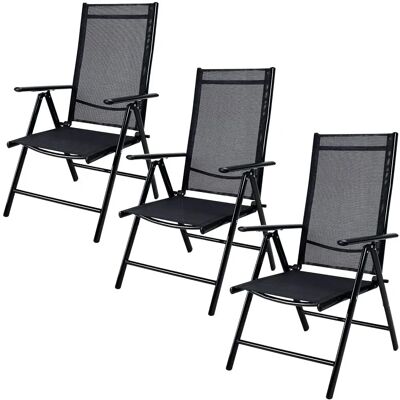 Casaria Garten Klappstühle - Verstellbares 7-Position Aluminium-Set Casaria Garten Klappstühle - Verstellbares 7-Position Aluminium-Set
