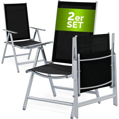 Chaises de Jardin Casaria à Dossier Réglable et Pliables Chaises de Jardin Casaria à Dossier Réglable et Pliables