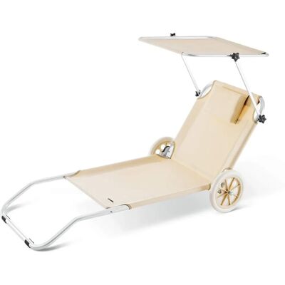 Casaria Lettino da Spiaggia Kreta - beige Casaria Lettino da Spiaggia Kreta - beige