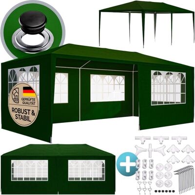 Pavillon da Giardino Casaria 3x6m Protezione UV Impermeabile Verde 6 Pareti Pavillon da Giardino Casaria 3x6m Protezione UV Impermeabile Verde 6 Pareti
