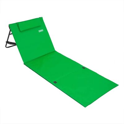Tappetino da Spiaggia Verde Regolabile con Testata - Spiaggia e Giardino Tappetino da Spiaggia Verde Regolabile con Testata - Spiaggia e Giardino