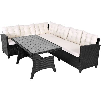 Casaria - Corner Lounge Set 2 Sofas + 1 Table - Garden Furniture Casaria - Corner Lounge Set 2 Sofas + 1 Table - Garden Furniture