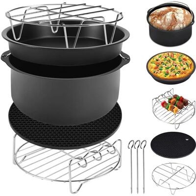 Deuba Monzana Zubehörset für Heißluftfritteuse - 8 Stück 3,6L Deuba Monzana Zubehörset für Heißluftfritteuse - 8 Stück 3,6L