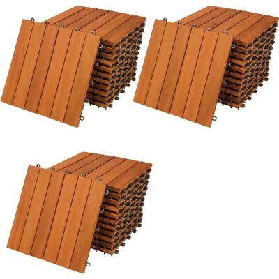 Casaria Holzfliesen - Eukalyptus/Akazie 30x30cm - Für Außen & Innen Casaria Holzfliesen - Eukalyptus/Akazie 30x30cm - Für Außen & Innen