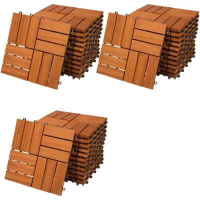 Casaria Eucalyptus Acacia Wood Tile Set - Garden Balcony - 30x30cm Casaria Eucalyptus Acacia Wood Tile Set - Garden Balcony - 30x30cm