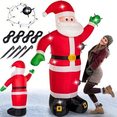 Deuba Aufblasbarer Weihnachtsmann 250cm LED Deko Deuba Aufblasbarer Weihnachtsmann 250cm LED Deko