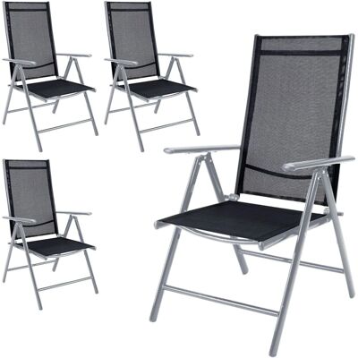 Casaria - Chaises de Jardin en Aluminium - Pliantes, Réglables, 120kg - Argent - Publicité Casaria - Chaises de Jardin en Aluminium - Pliantes, Réglables, 120kg - Argent - Publicité